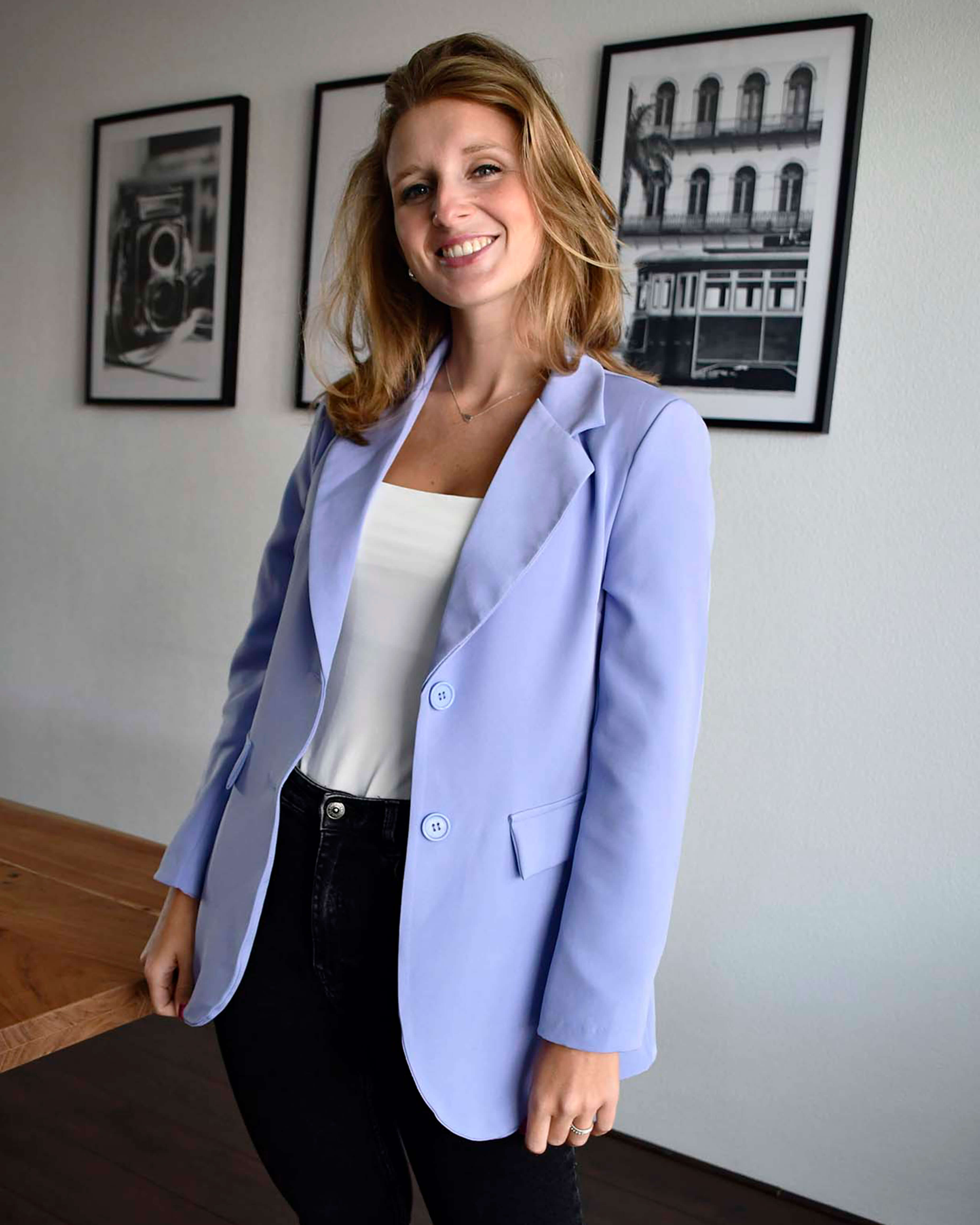 Straight-fit blazer lila