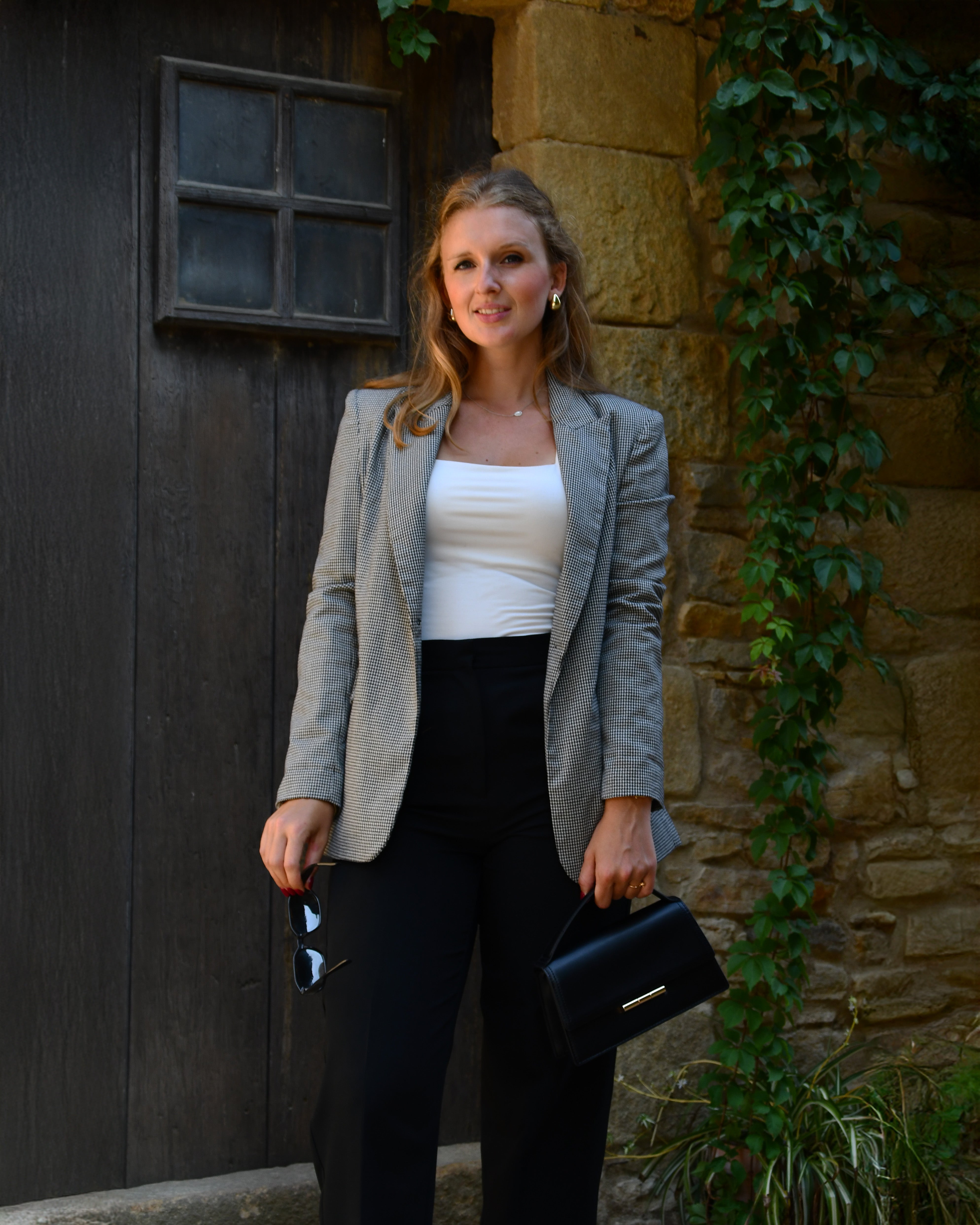 Houndstooth blazer