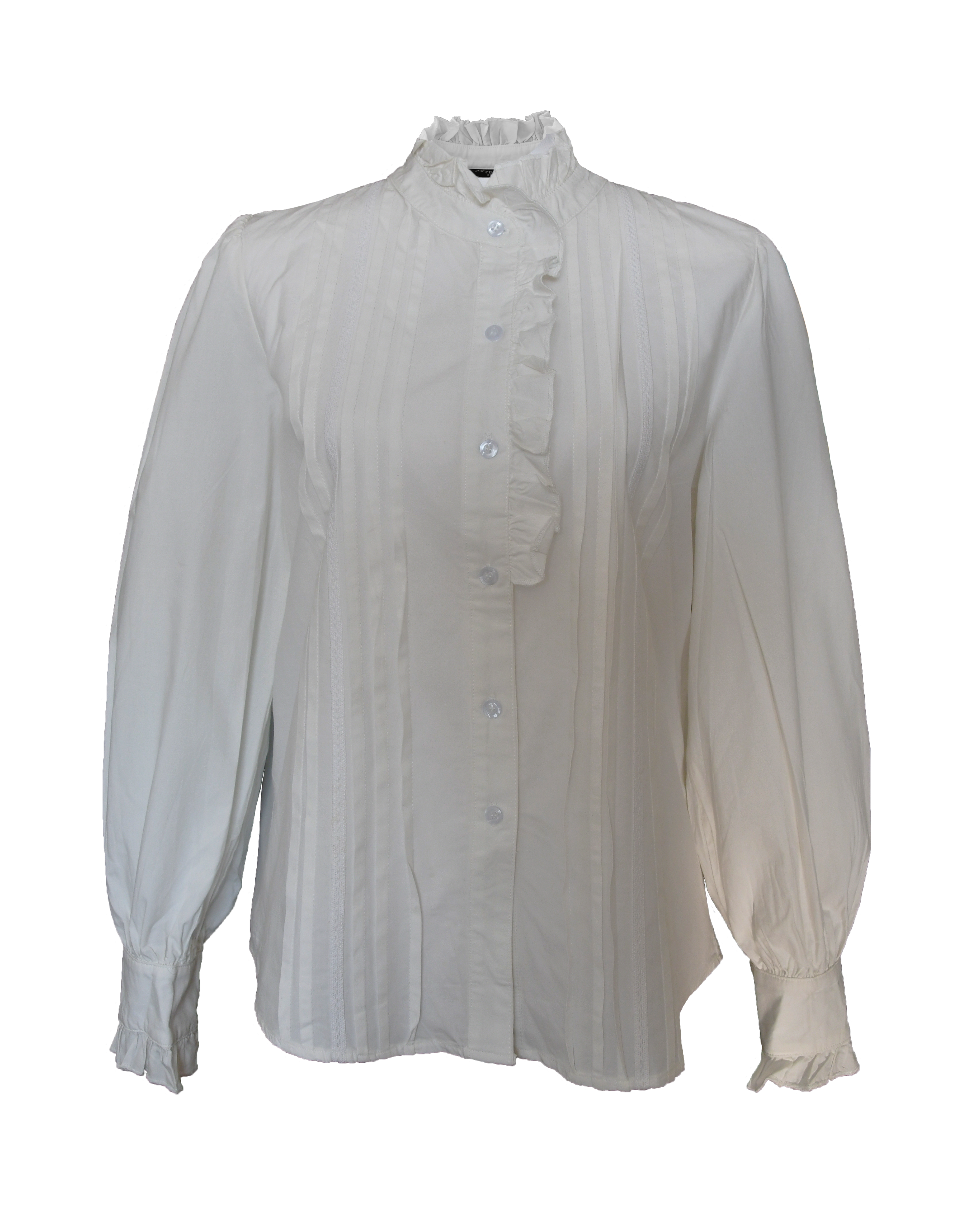 Victoriaans blouse met kraag