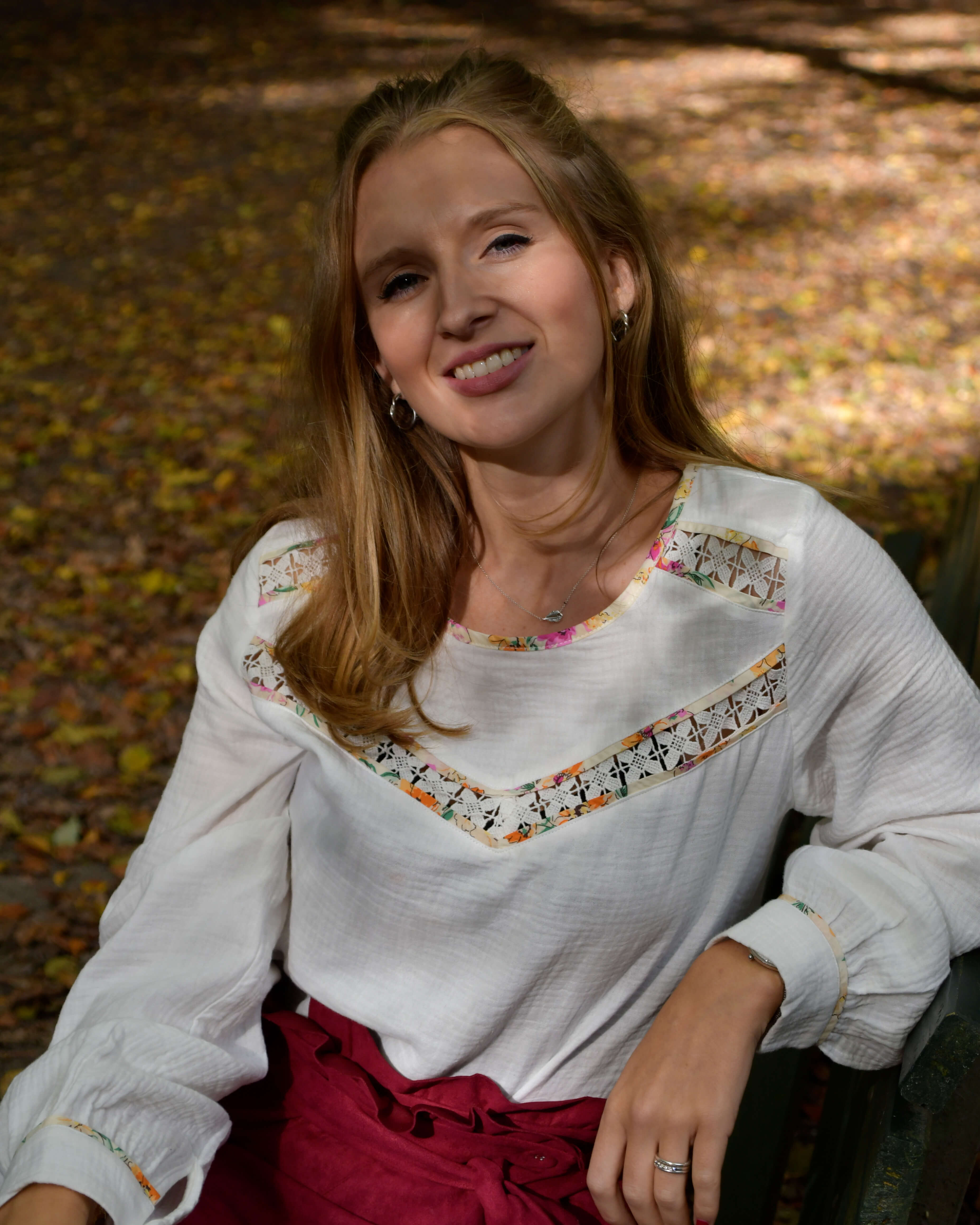 Blouse met gehaakt patroon