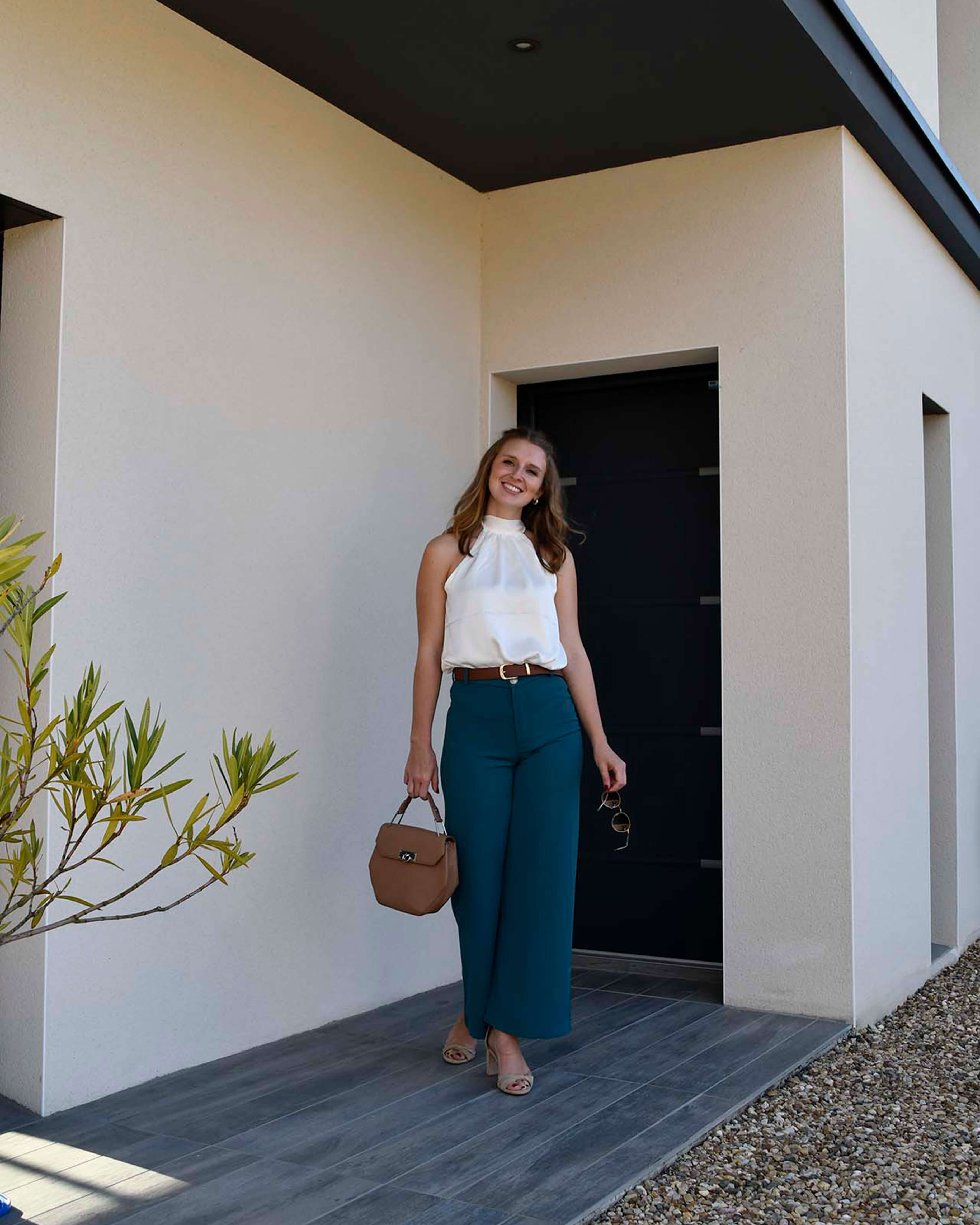 Pantalon met uitlopende pijp