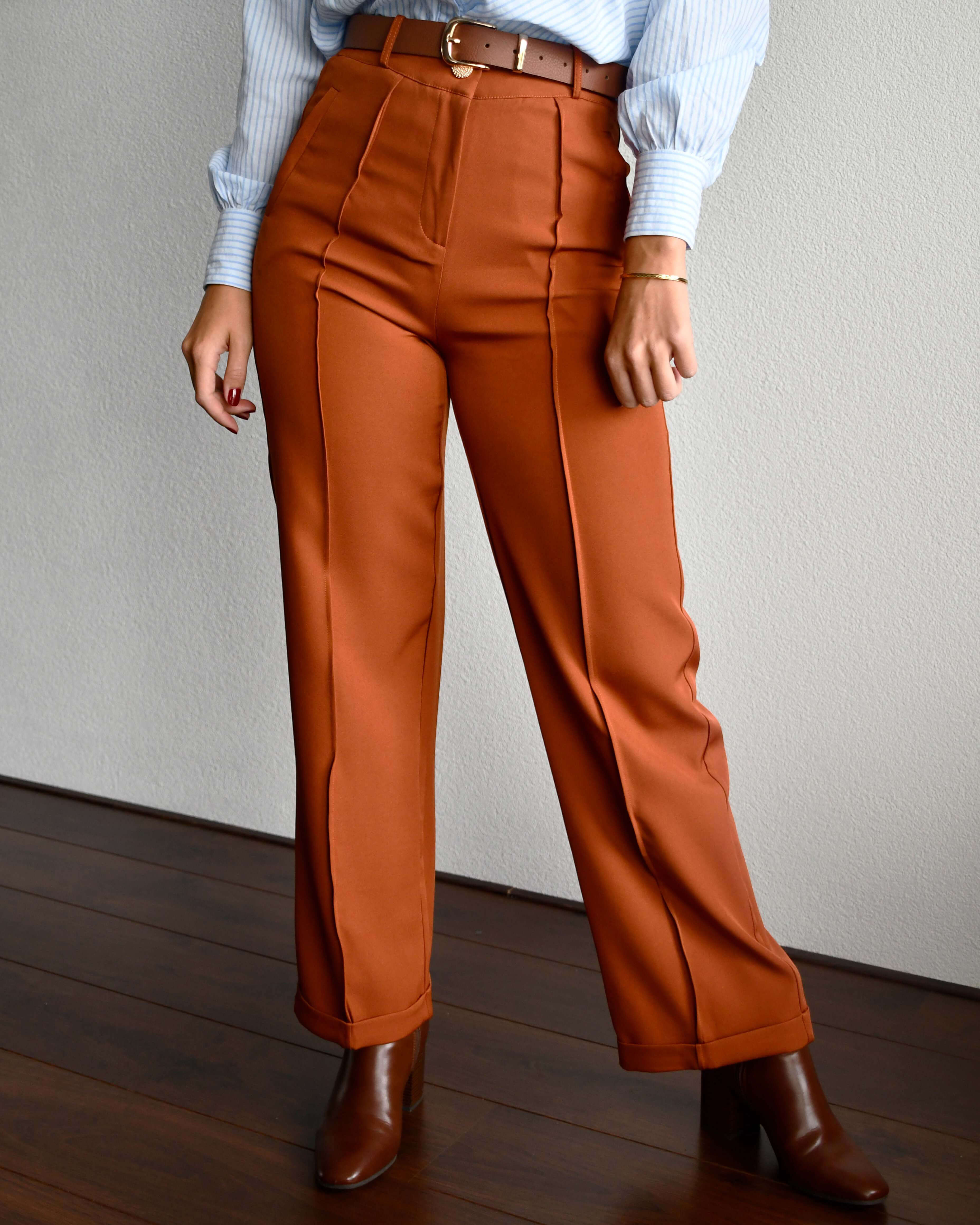 High-waist pantalon