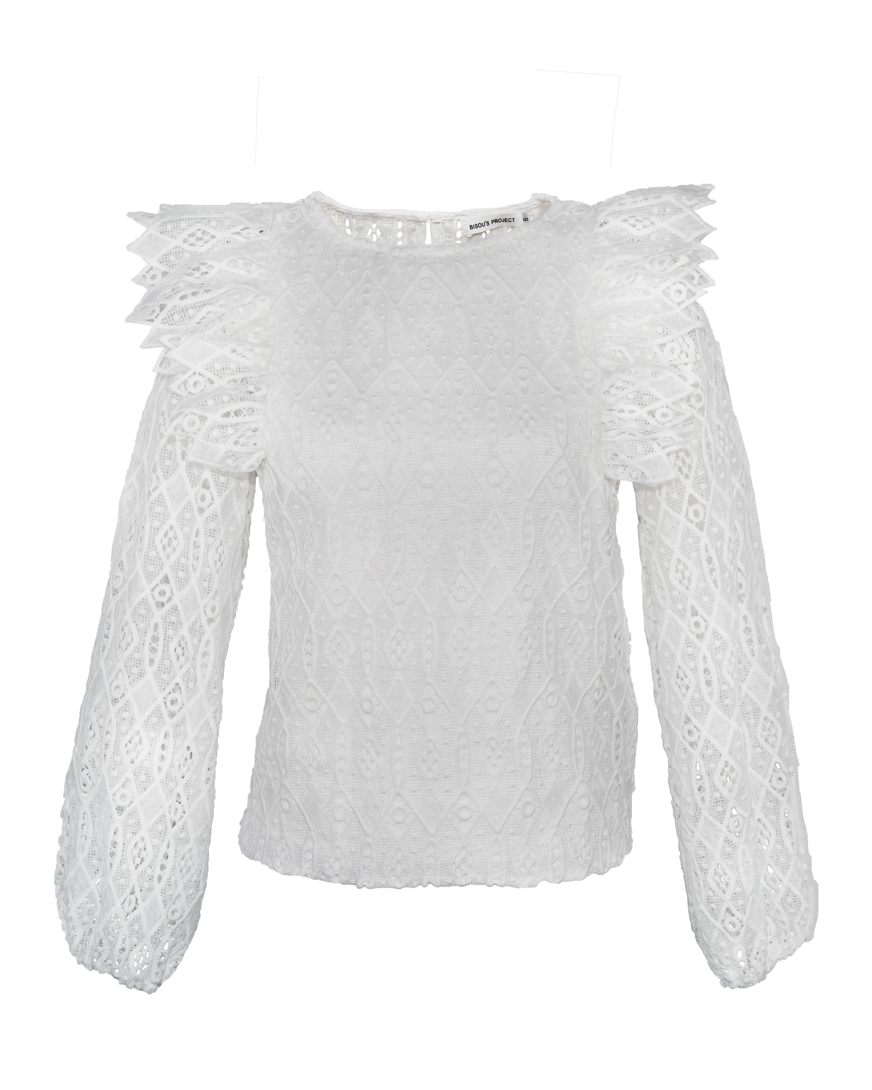 Gehaakte ruffle blouse