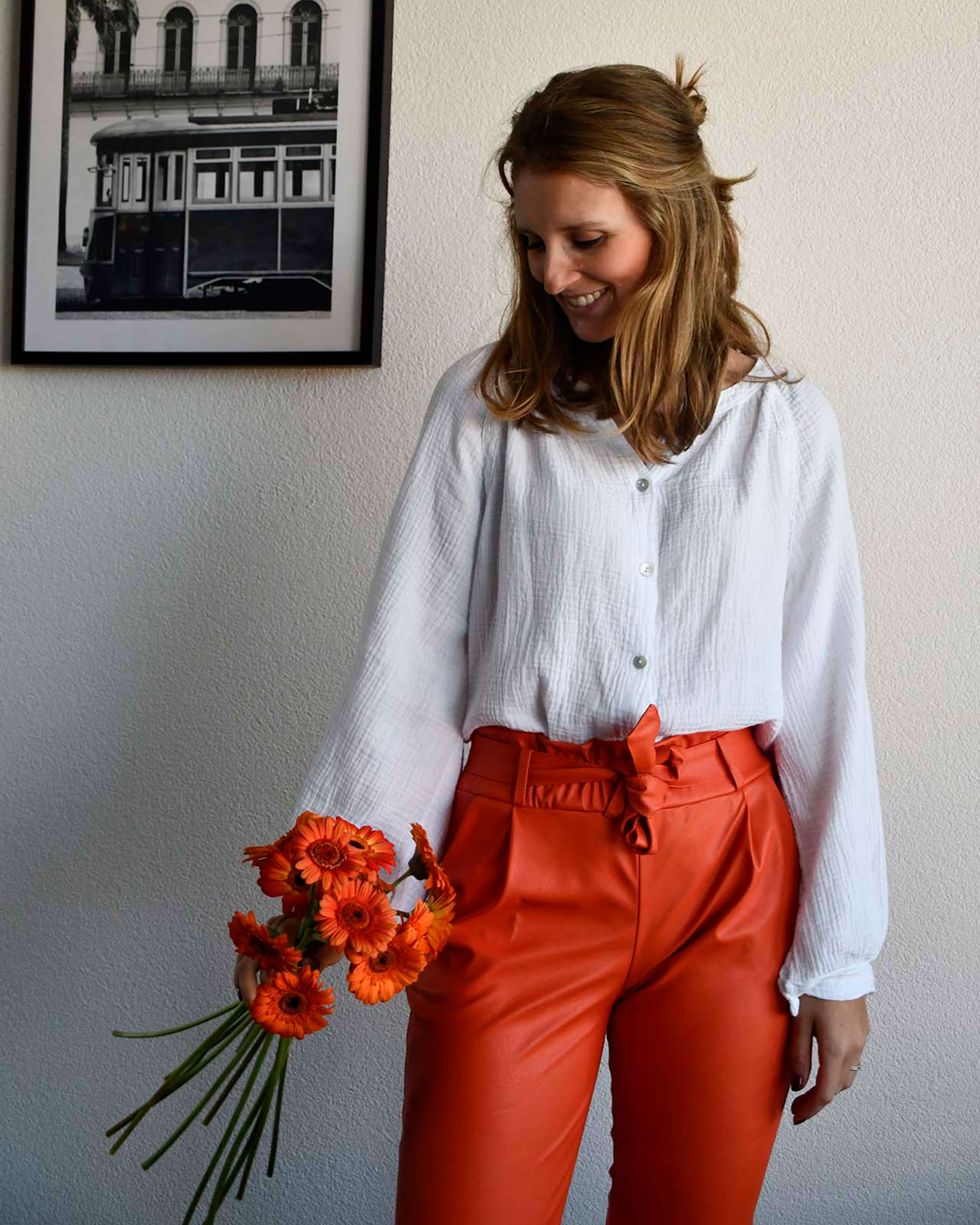 Pantalon faux leer